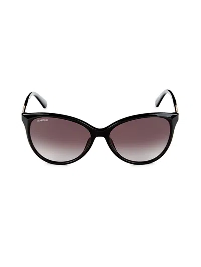 Swarovski Women's 58mm Cat Eye Sunglasses In Black