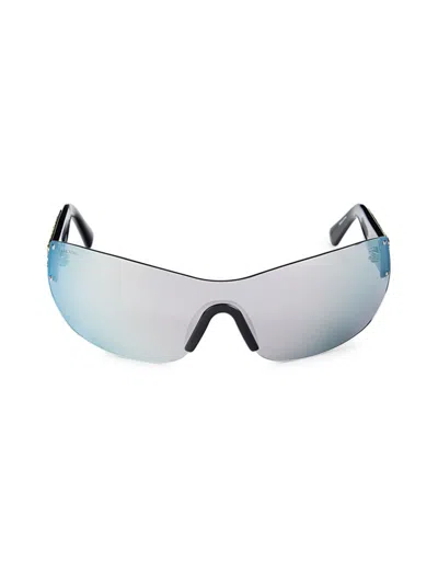 Swarovski Women's 76-152mm Faux Crystal Shield Sunglasses In Grey