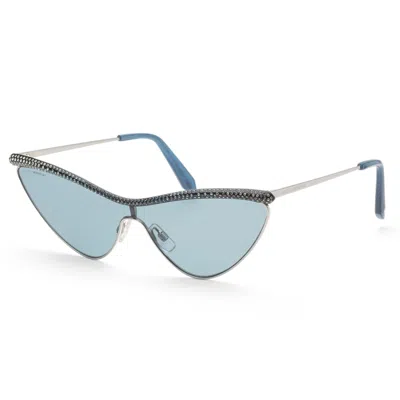 Swarovski Women's 99mm Shiny Palladium Sunglasses In Blue
