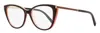Swarovski Women's Butterfly Eyeglasses Sk5414 069 Dark Brown/rose 53mm In Animal Print