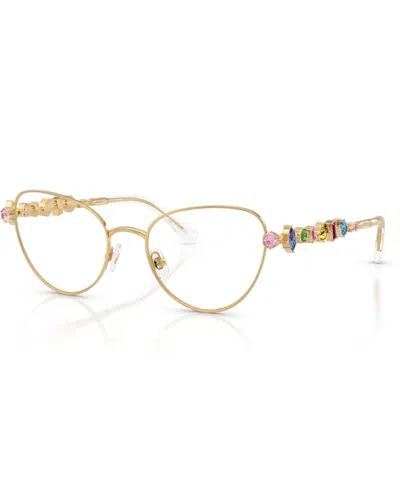 Swarovski Women's Cat Eye Eyeglasses, Sk1024 In Gold