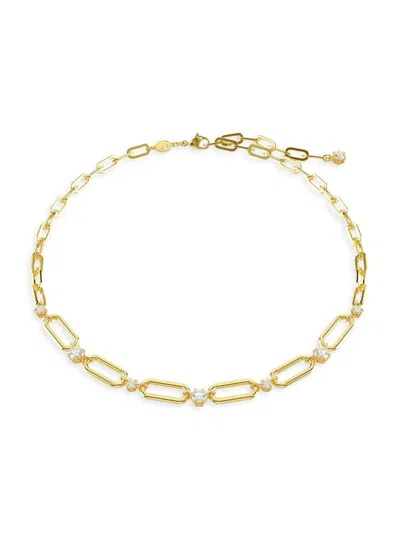 Swarovski Women's Constella Rhodium-plated &  Crystal Bracelet In Yellow Gold