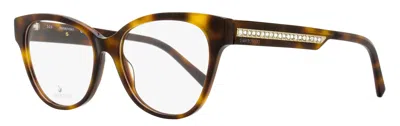 Swarovski Women's Crystal Row Eyeglasses Sk5392 052 Dark Havana 55mm In Black