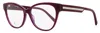 Swarovski Women's Crystal Row Eyeglasses Sk5392 081 Violet 55mm In Brown