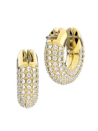 Swarovski Women's Dextera Goldplated  Crystal Pavé Hoop Earrings In Neutral