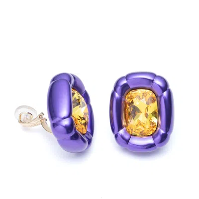 Swarovski Women's Dulcis Purple Crystal Earring 5613729