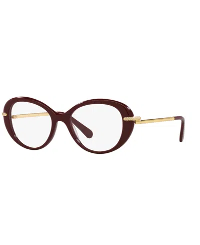 Swarovski Women's Eyeglasses, Sk2001 In Burgundy