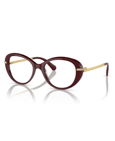 Swarovski Women's Eyeglasses, Sk2001 In Burgundy