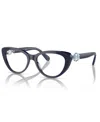 Swarovski Women's Eyeglasses, Sk2005 In Dark Blue