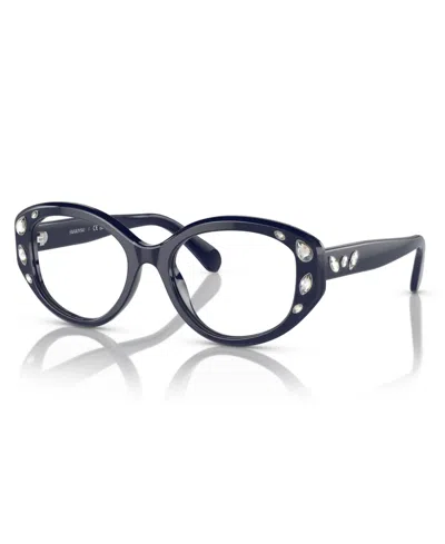 Swarovski Women's Eyeglasses, Sk2006 In Opal Blue