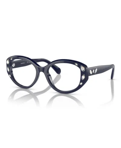 Swarovski Women's Eyeglasses, Sk2006 In Opal Blue