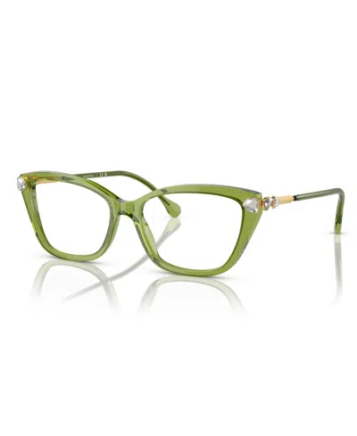 Swarovski Women's Eyeglasses, Sk2011 In Transparent Green