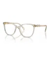 Swarovski Women's Eyeglasses, Sk2020 In Transparent Beige