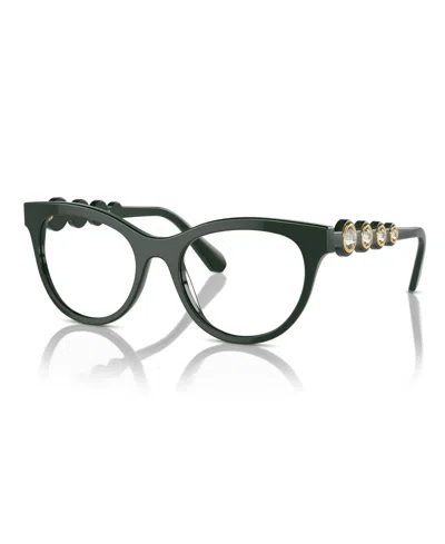 Swarovski Women's Eyeglasses, Sk2025 In Dark Green