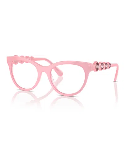 Swarovski Women's Eyeglasses, Sk2025 In Opal Pink