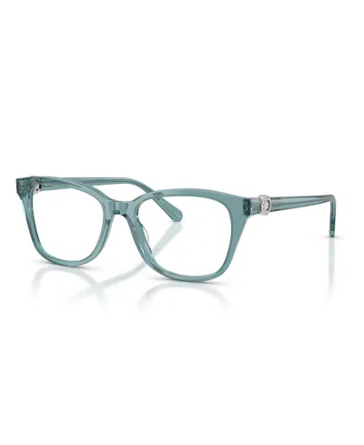 Swarovski Women's Eyeglasses, Sk2073 In Transparent Blue
