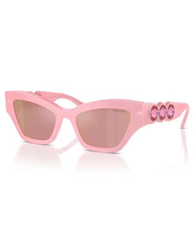 Swarovski Women's Geometric Sunglasses Sk6021 In Milky Pink