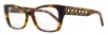 Swarovski Women's Grid Crystal Eyeglasses Sk5452 052 Dark Havana 52mm In Brown