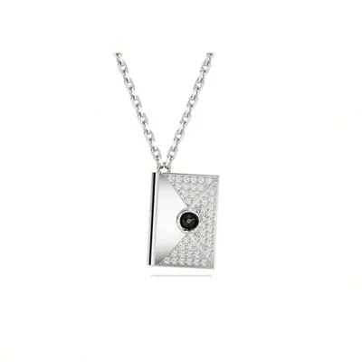 Swarovski Women's Letra White Crystal Necklace 5662873
