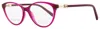 Swarovski Women's Oval Eyeglasses Sk5415 066 Red/gold 53mm In Multi
