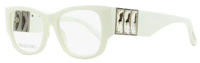 Swarovski Women's Rectangular Eyeglasses Sk5473 021 White 54mm In Multi