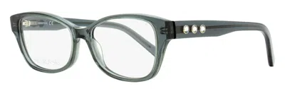 Swarovski Women's Rounded Rectangular Eyeglasses Sk5430 020 Transparent Grey 53mm In Green