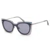 Swarovski Women's Shiny Palladium 99mm Sunglasses In Blue