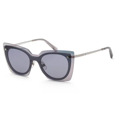 Swarovski Women's Shiny Palladium 99mm Sunglasses In Blue