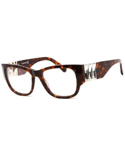 Swarovski Women's Sk5473 54mm Optical Frames In Brown