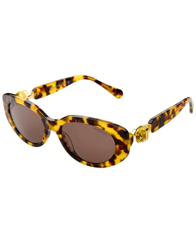 Swarovski Women's Sk600253-x 53mm Sunglasses In Brown