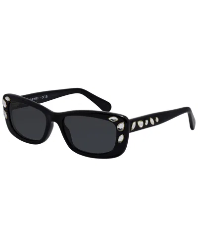 Swarovski Women's Sk6008 54mm Sunglasses In Black