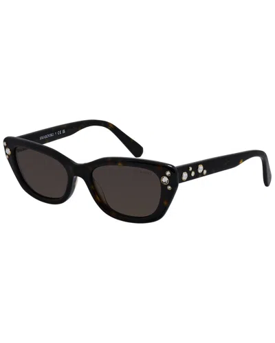 Swarovski Women's Sk6019 54mm Sunglasses In Brown
