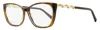 Swarovski Women's Soft Rectangular Eyeglasses Sk5383 047 Brown Melange 54mm In Multi