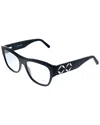 Swarovski Women's Square 53mm Optical Frames In Black