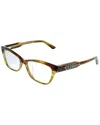 Swarovski Women's Square 54mm Optical Frames In Brown