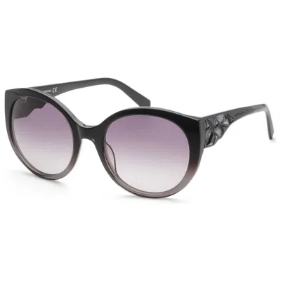 Swarovski Women's 57mm Black Grey Gradient Sunglasses In Purple
