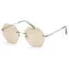 Swarovski Women's 56mm Silver Sunglasses In Metallic