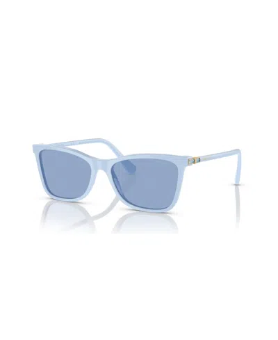 Swarovski Sk6004 Rectangle-frame Acetate Sunglasses In Blue