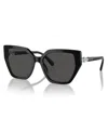 Swarovski Sk 6016 100187 56mm Womens Irregular Sunglasses In Black