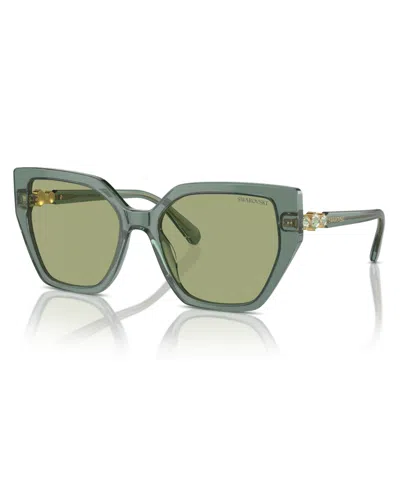 Swarovski Women's Sunglasses, Sk6016 In Transparent Green