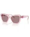 Swarovski Women's Sunglasses Sk6018 In Transparent Pink