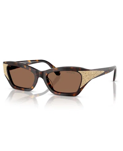 Swarovski Women's Sunglasses Sk6029 In Dark Brown