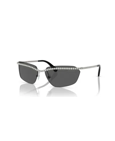 Swarovski Sk7001 Gunmetal Sunglasses In Dark Grey