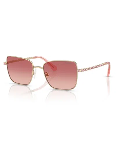 Swarovski Women's Sunglasses Sk7015 In Pink Gradient Red