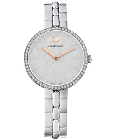 Swarovski Women's Swiss Cosmopolitan Stainless Steel Bracelet Watch 32mm In Silver
