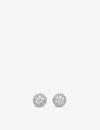 Swarovski Womens White Constella Rhodium-plated And Zirconia Stud Earrings In White