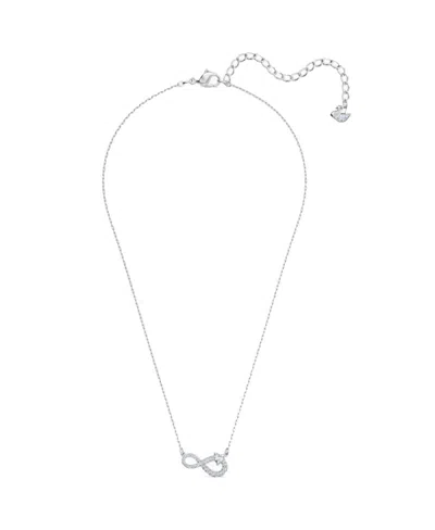 Swarovski Women's White Endless Symbol Necklace 5520576 In Gray