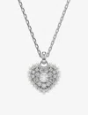 Swarovski Hyperbola Rhodium-plated Brass And Crystal Pendant Necklace In White