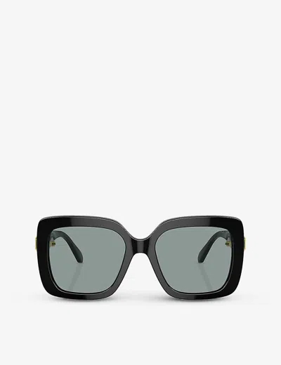 Swarovski Womens Black Sk6001 Square-frame Acetate Sunglasses