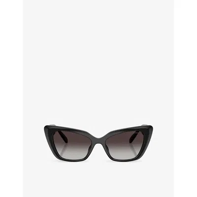 Swarovski Womens Black Sk6047 Cat-eye Frame Injected Sunglasses